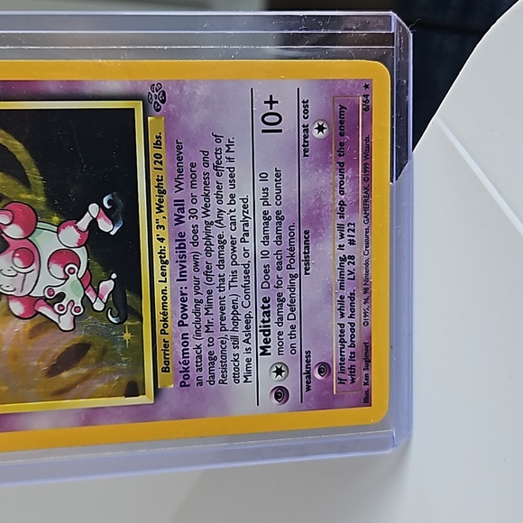 POKEMON~Mr. Mime Holo Rare # 6/64 Jungle - Picture 11 of 11